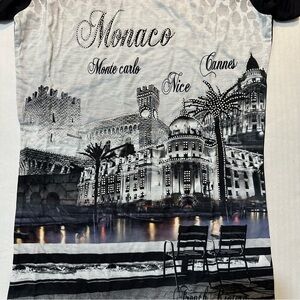 Attitude Paris - France Collection - Monaco Tee - Black - Size Large